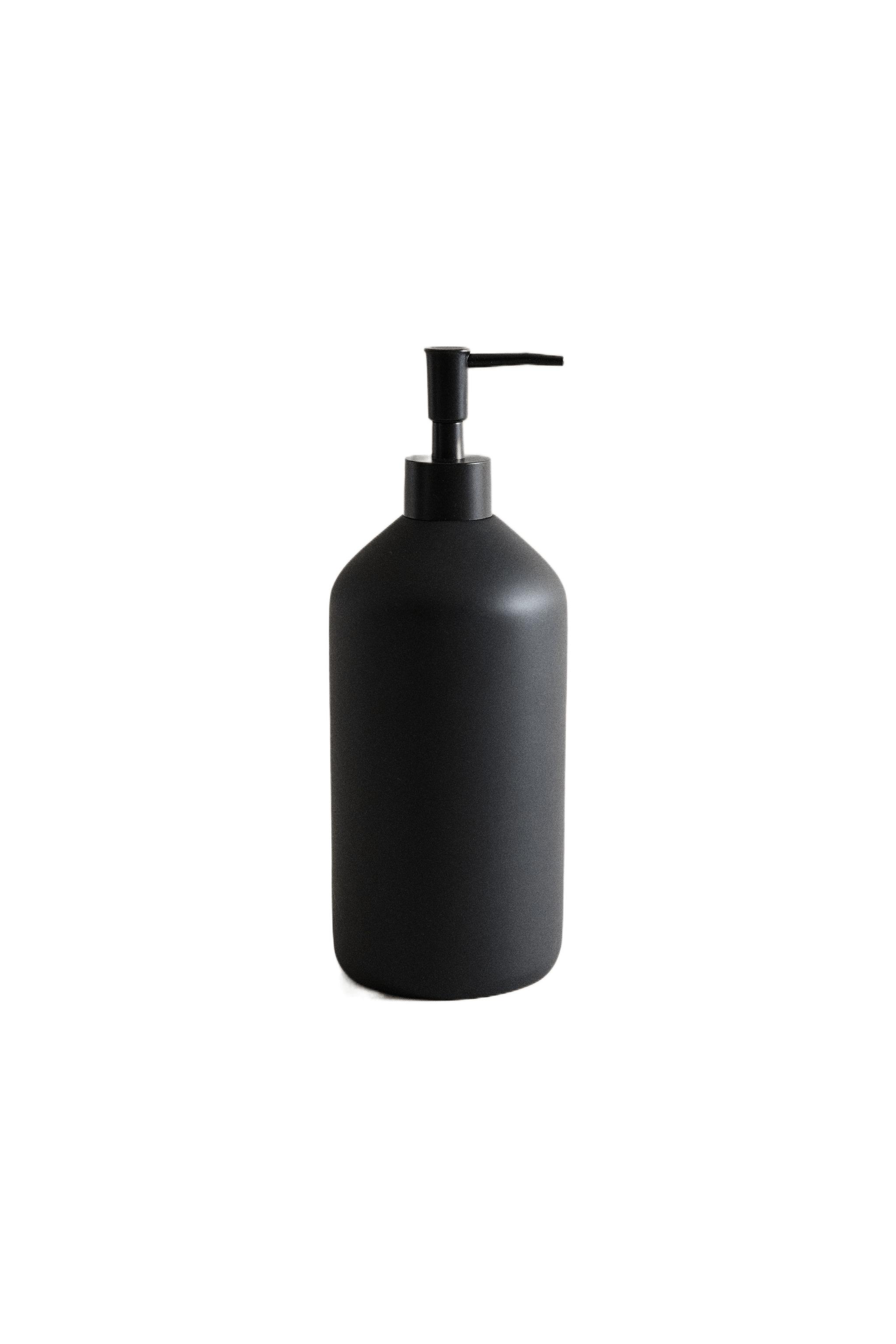 BLACK RESIN SOAP DISPENSER